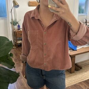 American Eagle Corduroy Button Down Shirt